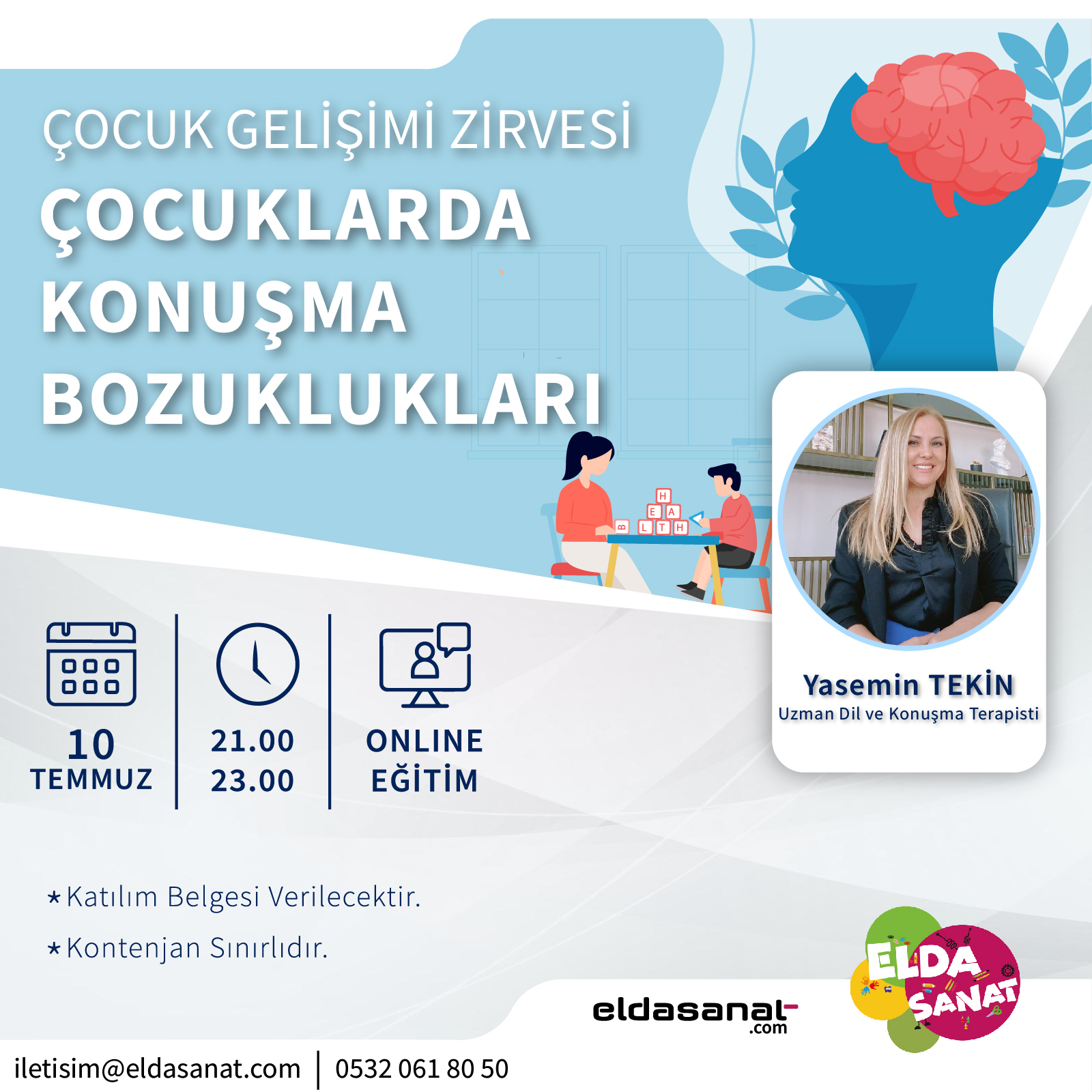 ÇOCUKLARDA KONUŞMA BOZUKLUKLARI EĞİTİMİ
