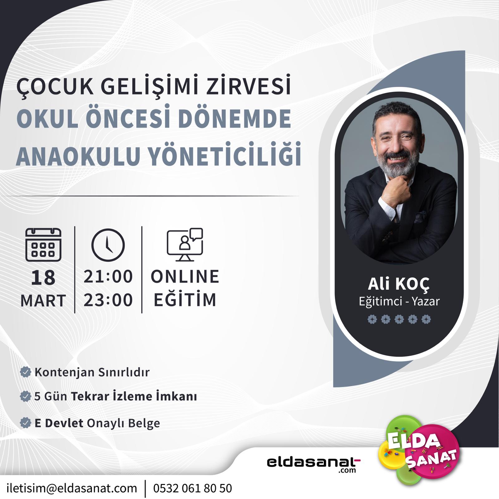 OKUL ÖNCESİ DÖNEMDE ANAOKULU YÖNETİCİLİĞİ EĞİTİMİ ALİ KOÇ 2025
