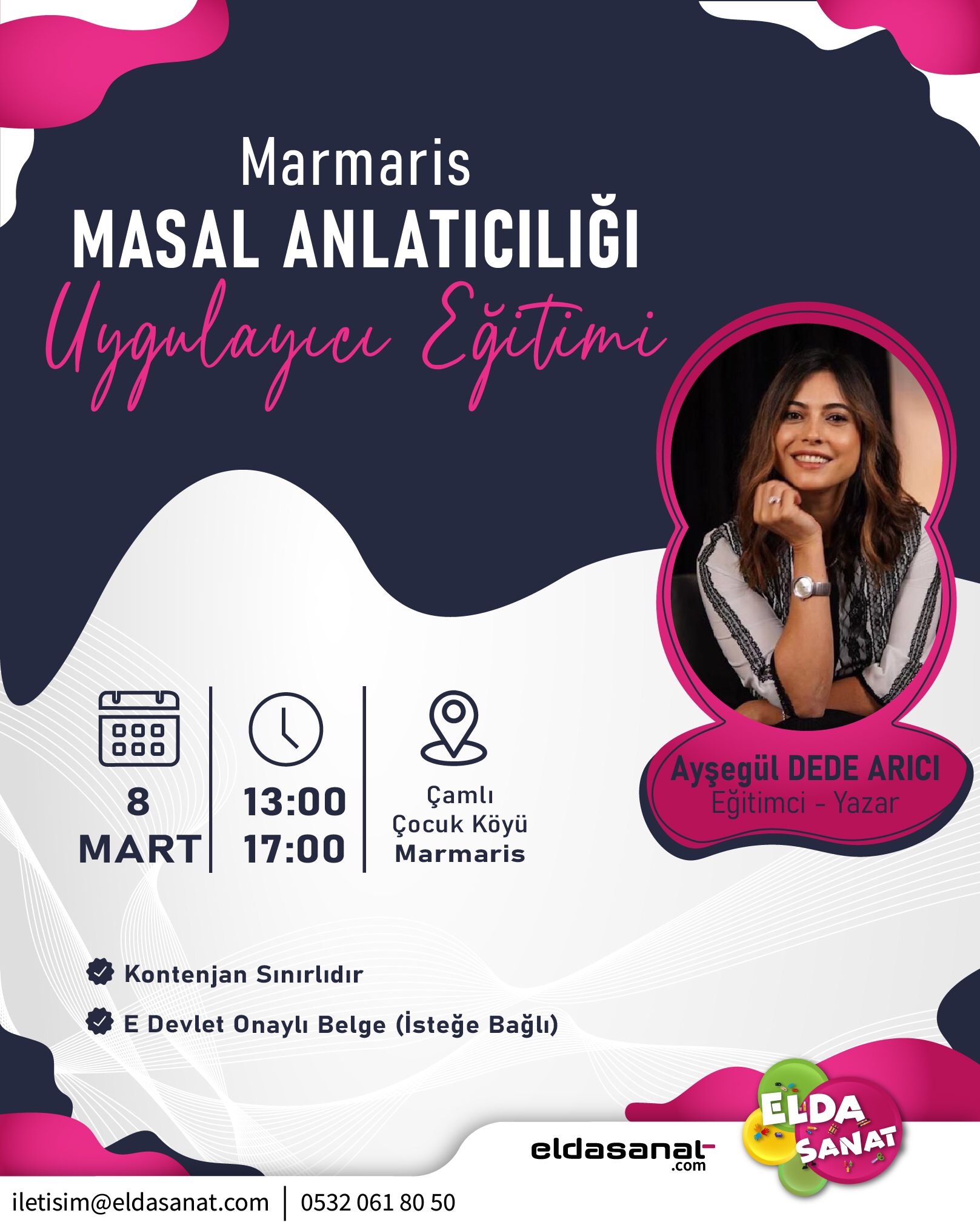 AYŞEGÜL DEDE MASAL ANLATICILIĞI UYGULAYICI EĞİTİMİ MARMARİS