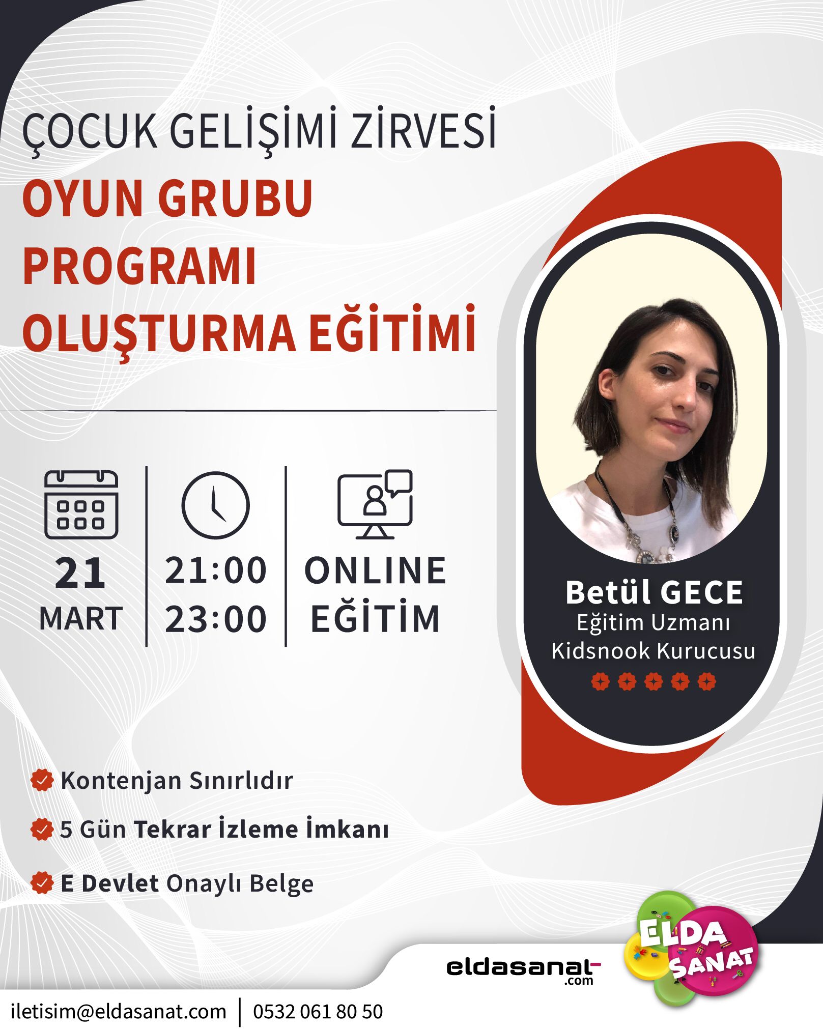BETÜL GECE İLE OYUN GRUBU PROGRAMI OLUŞTURMA EĞİTİMİ