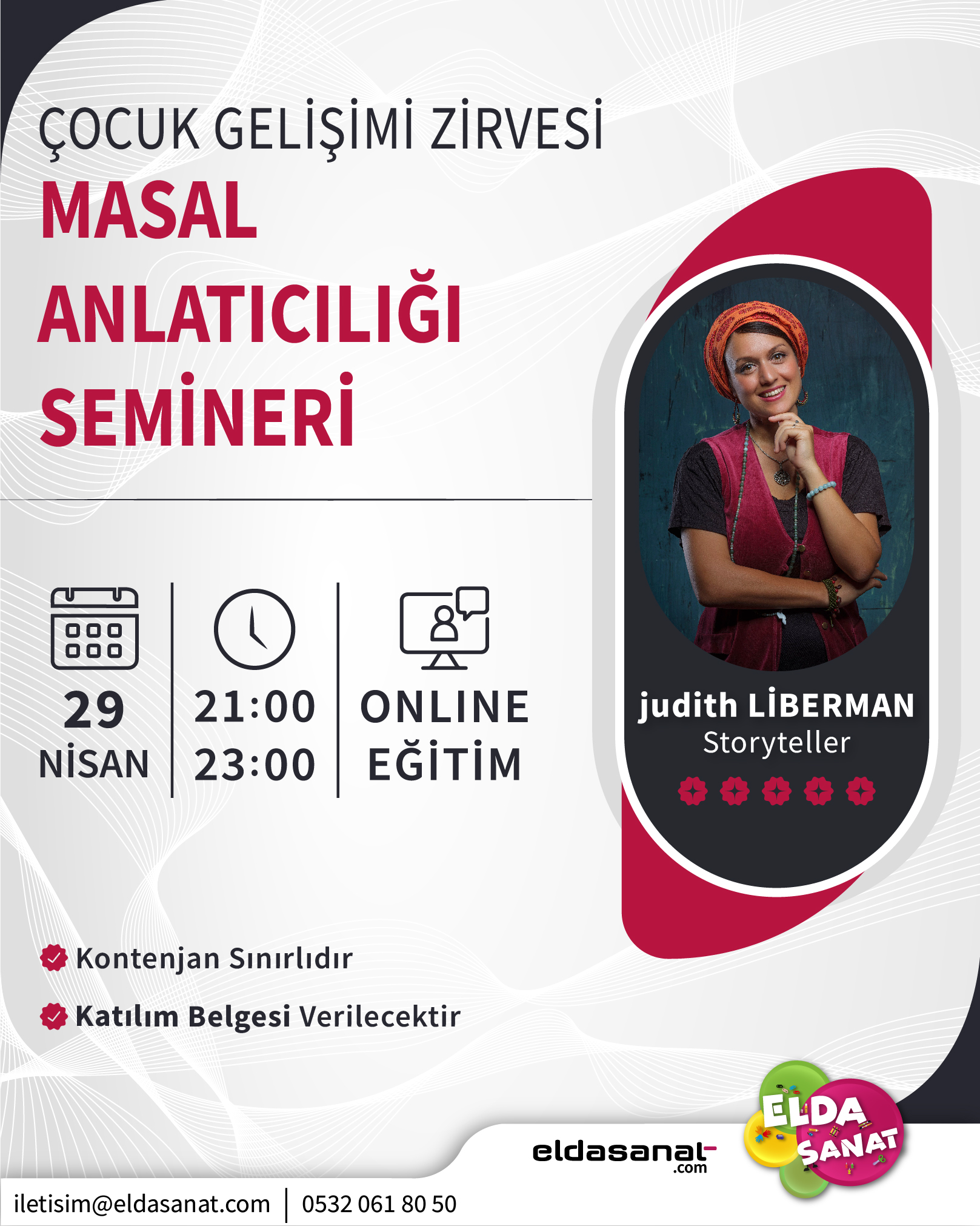 JUDİTH LİBERMAN İLE MASAL ANLATICILIĞI SEMİNERİ 2025