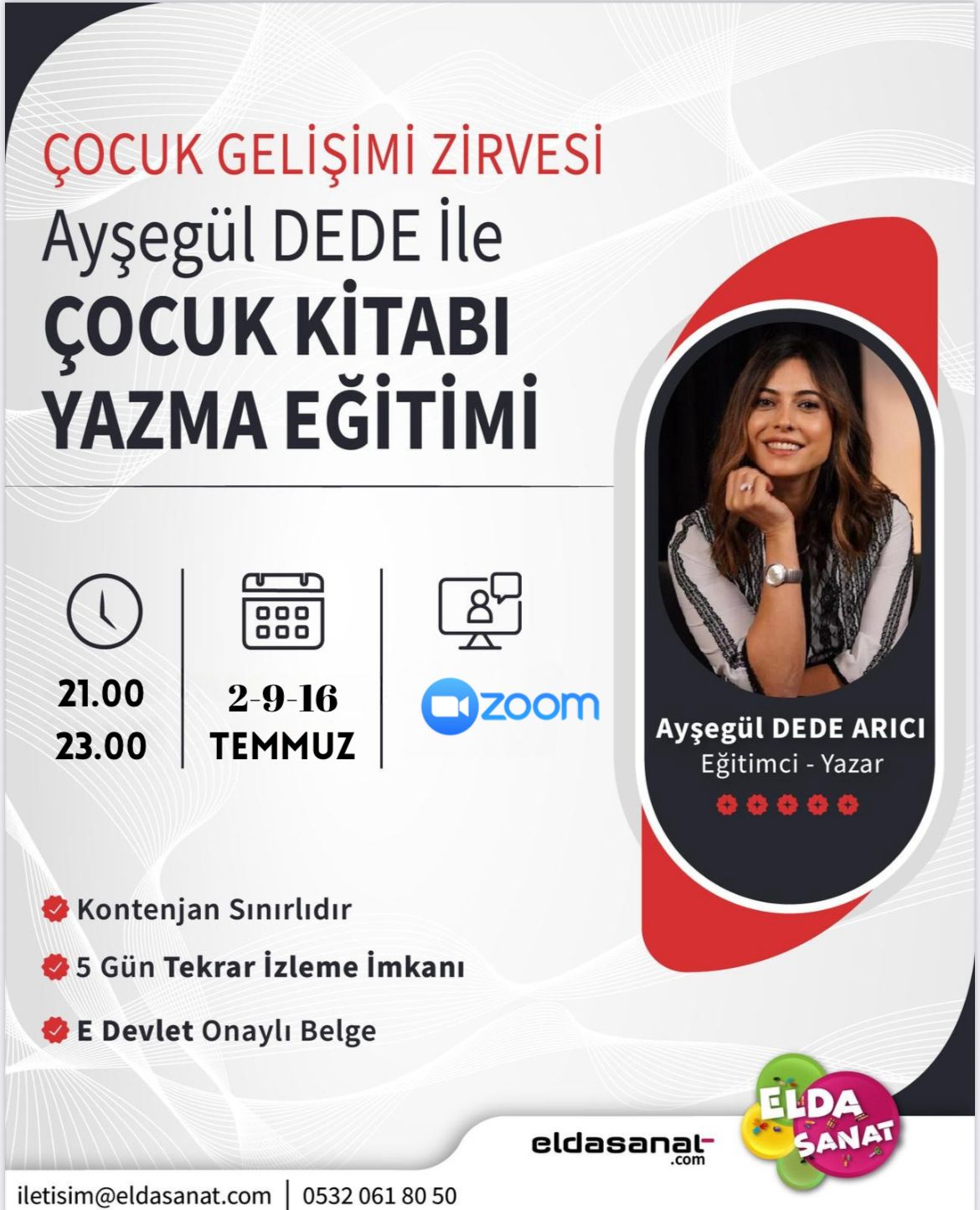 TEMMUZ AYI ÇOCUK KİTABI YAZMA EĞİTİMİ