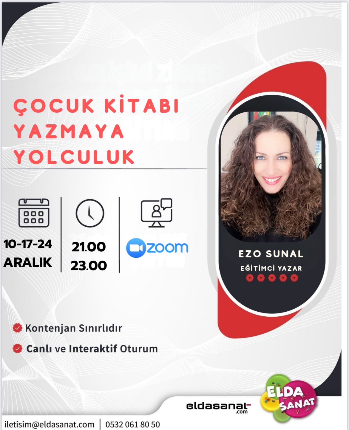 EZO SUNAL İLE ÇOCUK KİTABI YAZMA EĞİTİMİ
