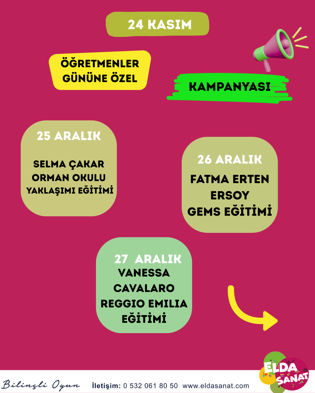 ÖĞRETMENLER GÜNÜ KAMPANYASI 3 EĞİTİM 575 TL